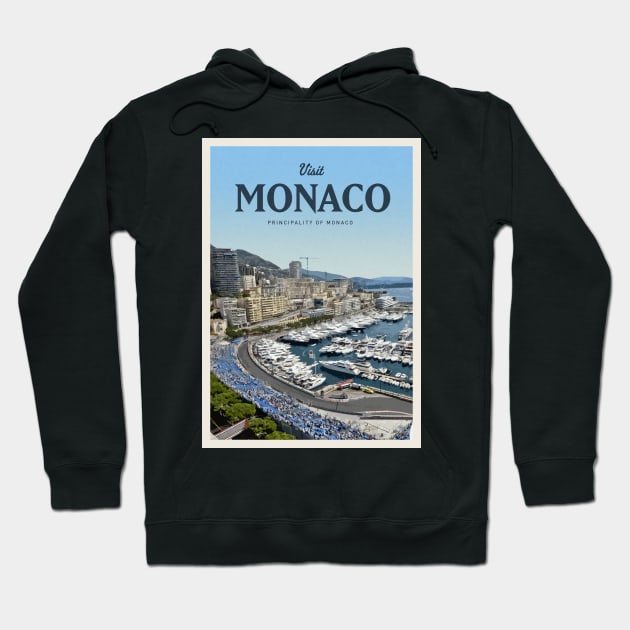 Visit Monaco Hoodie by Mercury Club